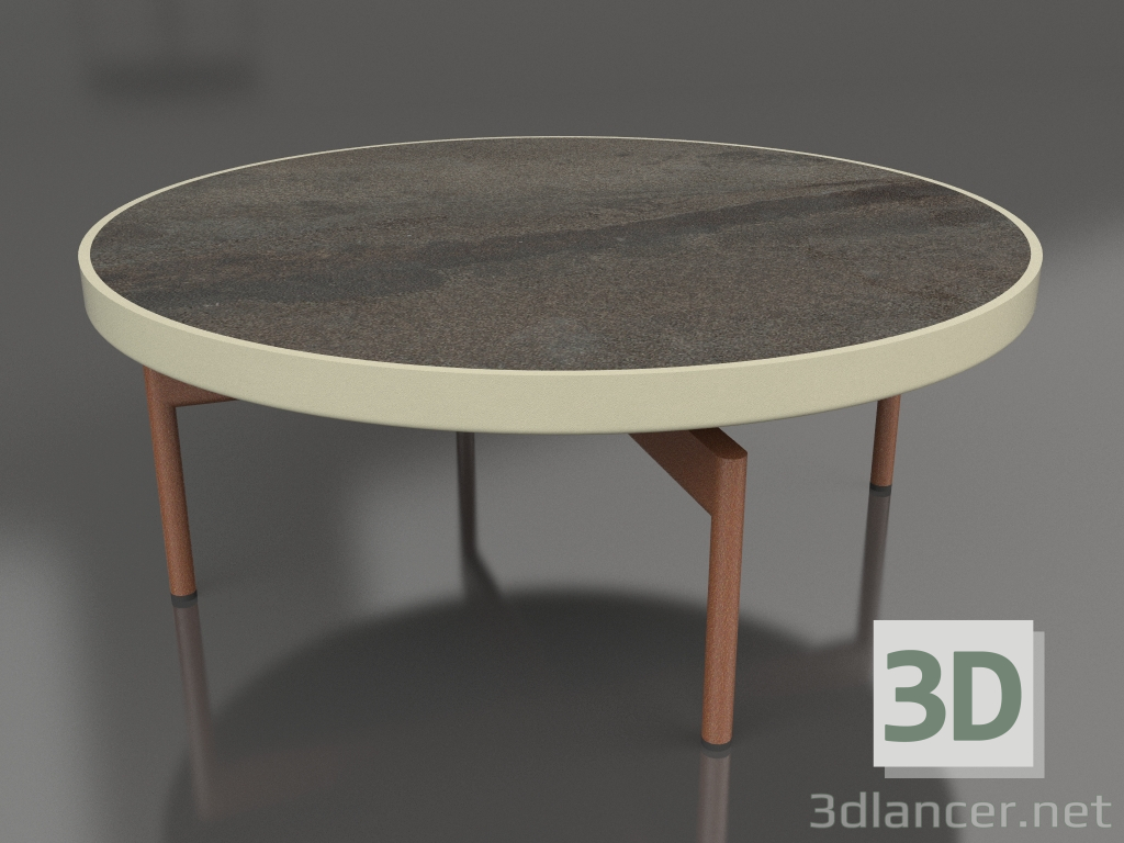 modèle 3D Table basse ronde Ø90x36 (Or, DEKTON Radium) - preview