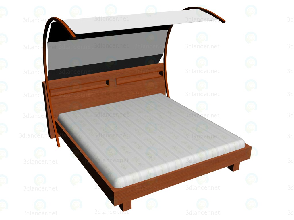 3 डी मॉडल बिस्तर 180 x 200 + carport - पूर्वावलोकन