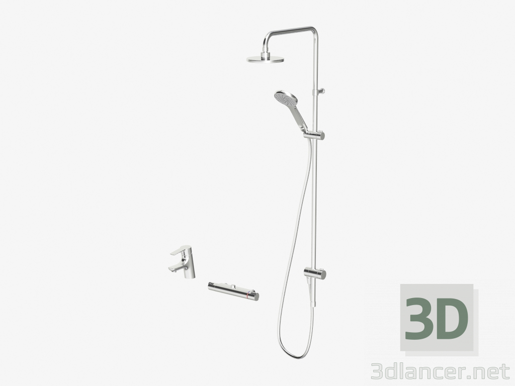 3d model Set de ducha Cera Bathroom Concept 160 c / c - vista previa