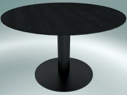 Table à manger In Between (SK12, Ø120cm, H 73cm, Noir mat, Chêne teinté noir)