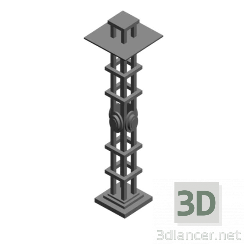 3D modeli Sütun - önizleme