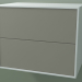 3d model Caja doble (8AUBCA01, Glacier White C01, HPL P04, L 60, P 36, H 48 cm) - vista previa