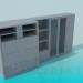3d model wall unit - preview