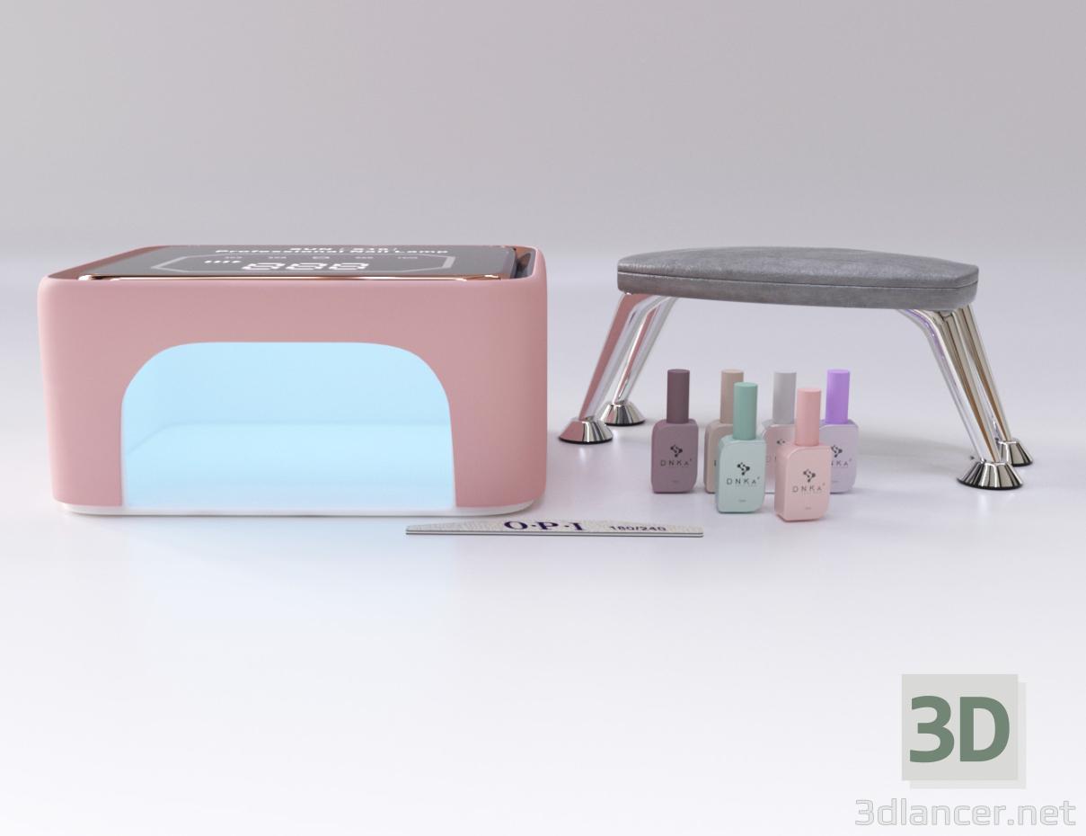 Set de manicura 3D modelo Compro - render