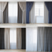 Cortinas económicas | Un juego de cortinas para un diseñador de interiores. 3D modelo Compro - render