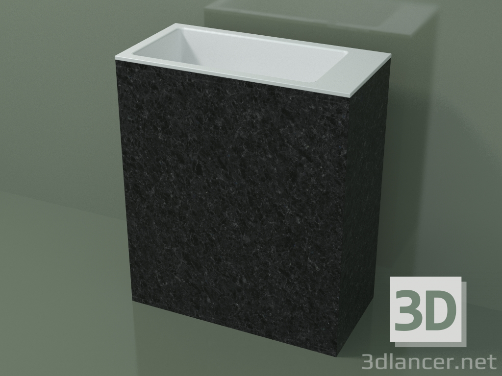 modello 3D Lavabo freestanding (03R146103, Nero Assoluto M03, L 72, P 36, H 85 cm) - anteprima