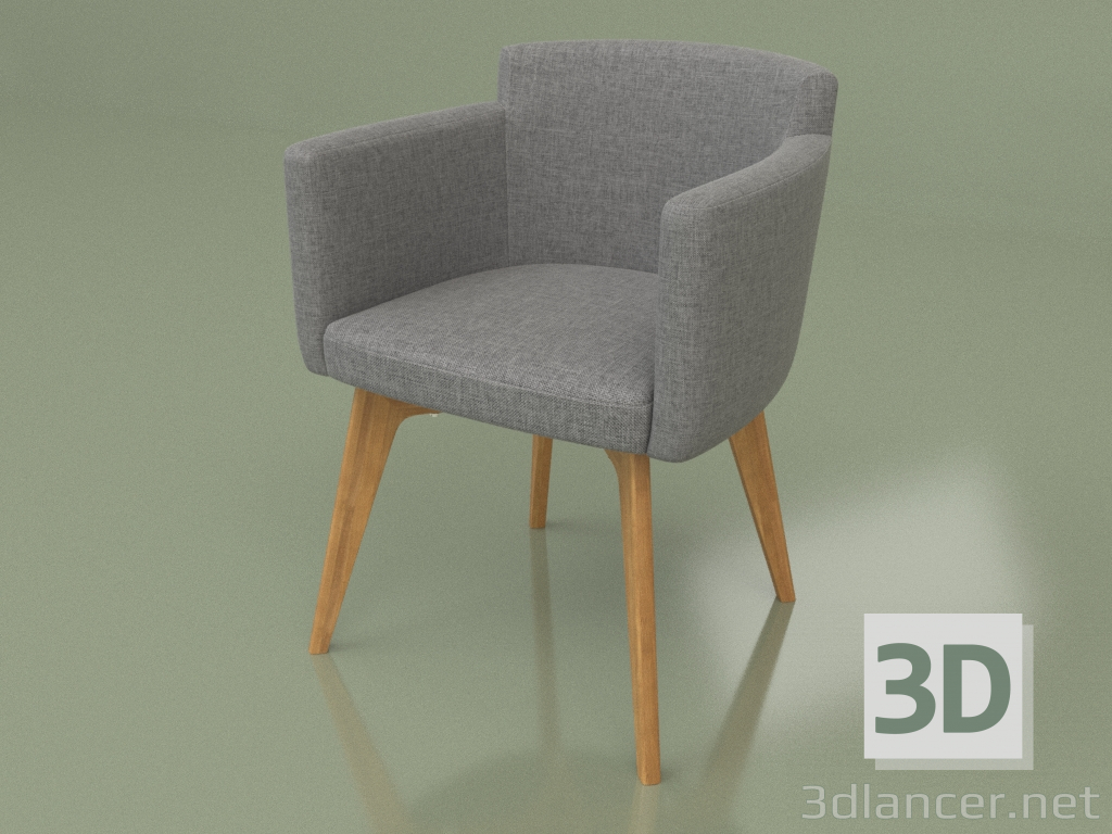 modèle 3D Chaise Wien (Chêne) - preview