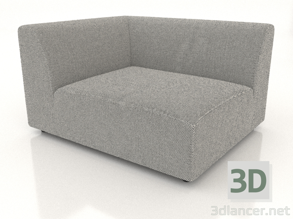 modello 3D Modulo divano angolare (XL) asimmetrico sinistro - anteprima