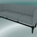 3d model Triple sofa Mayor (AJ5, H 82cm, 62x200cm, Black stained oak, Hallingdal - 130) - preview