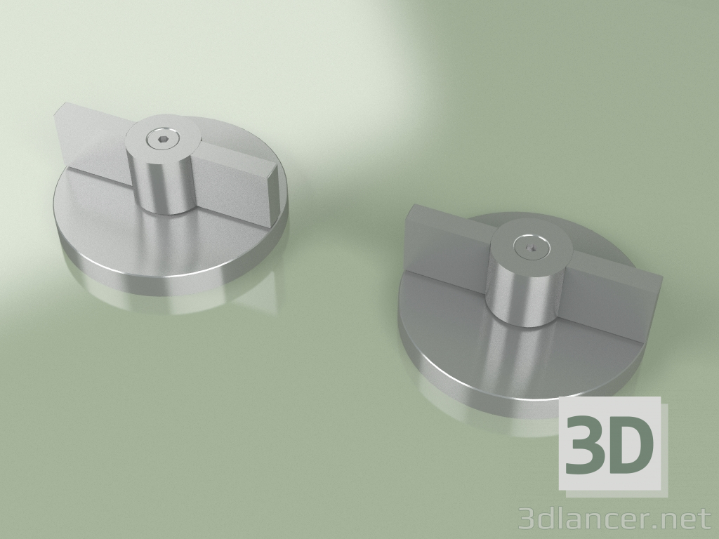 3d model Set of 2 mixing shut-off valves (19 51 V, AS) - preview