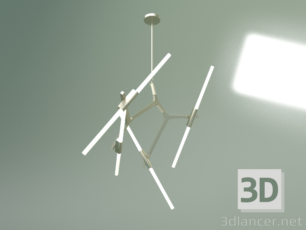 modello 3D Lampada a sospensione Agnes 8 luci (bronzo) - anteprima