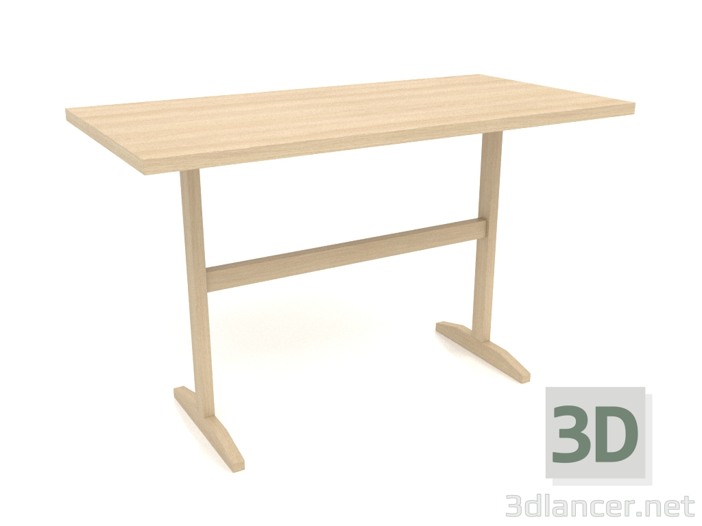 3D Modell Arbeitstisch RT 12 (1200x600x750, Holz weiß) - Vorschau