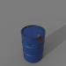 3d Barrel 200 liters Blue dirt model buy - render