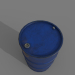 3d Barrel 200 liters Blue dirt model buy - render