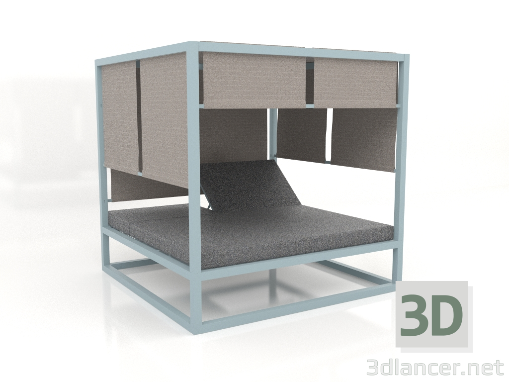 modèle 3D Canapé surélevé (Bleu gris) - preview