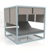 3D Modell Erhöhtes Sofa (Blaugrau) - Vorschau