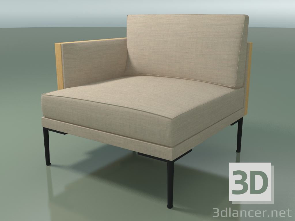 3d model End module 5214 (right armrest, Natural oak) - preview