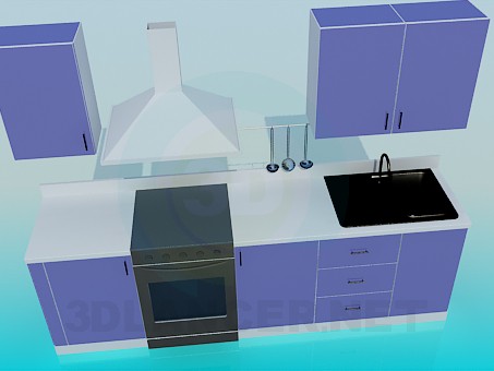 3d модель Кухонный гарнитур – превью