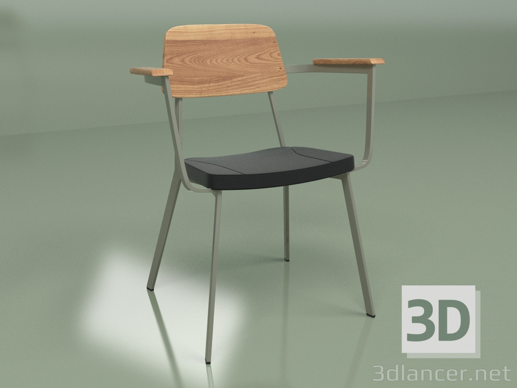 3D modeli Sandalye Sprint Koltuk 1 (siyah, açık gri) - önizleme