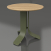 3d model Coffee table Ø50 (Olive green, Iroko wood) - preview