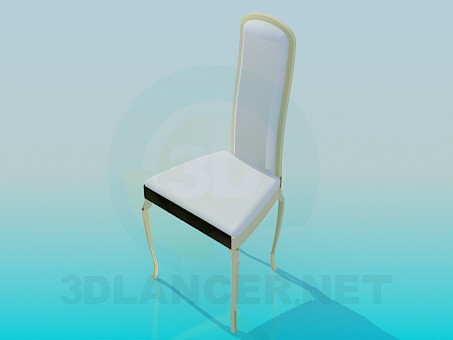 3d model Chair with high back - preview