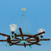 modello 3D Lampadario volante - anteprima