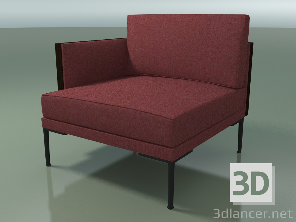 3d model End module 5214 (armrest on the right, Wenge) - preview