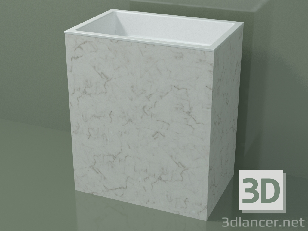 modèle 3D Lavabo sur pied (03R146301, Carrara M01, L 72, P 48, H 85 cm) - preview