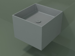 Wall-mounted washbasin (02UN22301, Silver Gray C35, L 48, P 50, H 36 cm)
