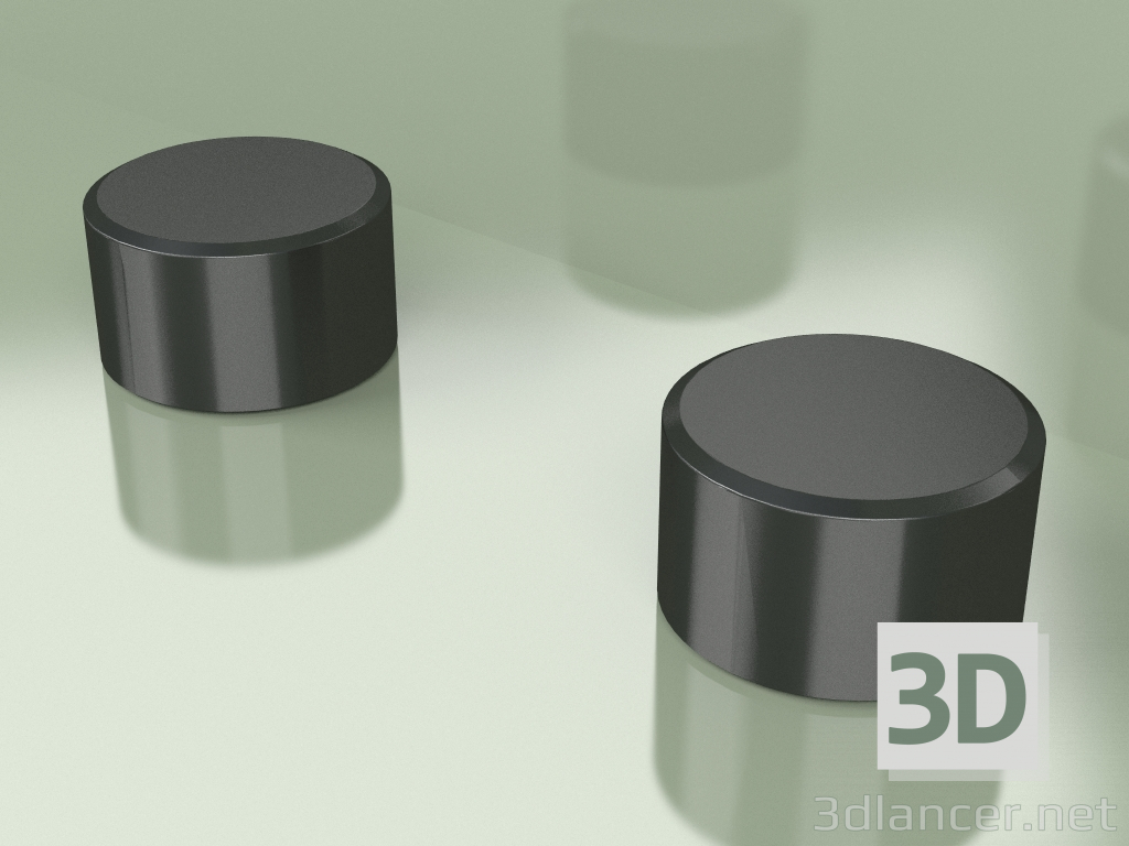 3D modeli 2 karıştırma kapatma vanası seti Ø 63 mm (16 51 V, AÇIK) - önizleme