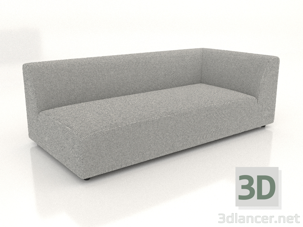 3D modeli Köşe kanepe modülü (XL) 193 sağa uzatılmış - önizleme