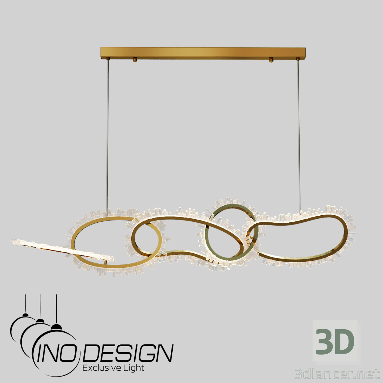 modèle 3D Lustre suspendu LED Inodesign chaîne 40.6262-0 - preview