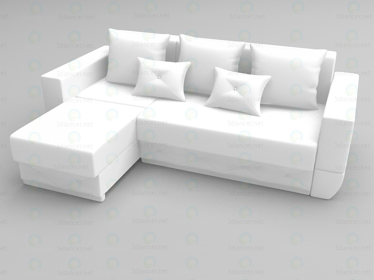 modello 3D Angolo divano esotici - anteprima