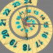 3d модель Спіральний настінний годинник – превью