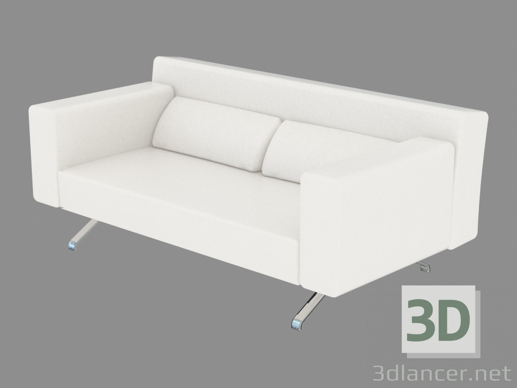 Modelo 3d Sofá de couro dupla Flexus (opção 2) - preview