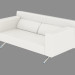 modello 3D divano in pelle a doppia Flexus (opzione 2) - anteprima