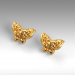 3d Butterfly Earrings model buy - render
