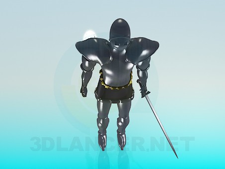 modello 3D Cavaliere in armatura - anteprima