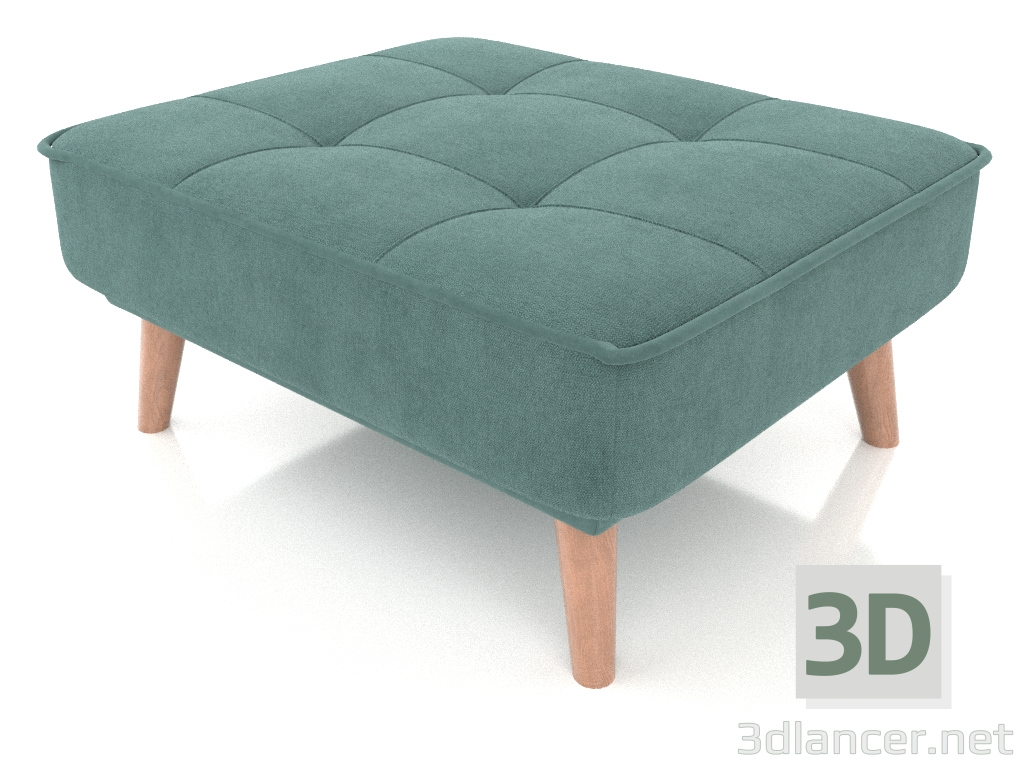 3d model Ottoman Diva (turquoise) - preview