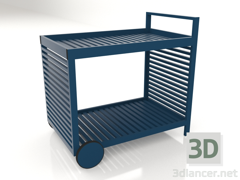3D modeli Servis arabası (Gri mavi) - önizleme