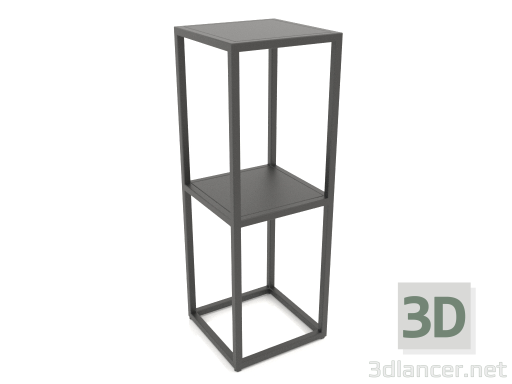 modèle 3D Support console carré (MÉTAL, 30x30x86, 2 étagères) - preview