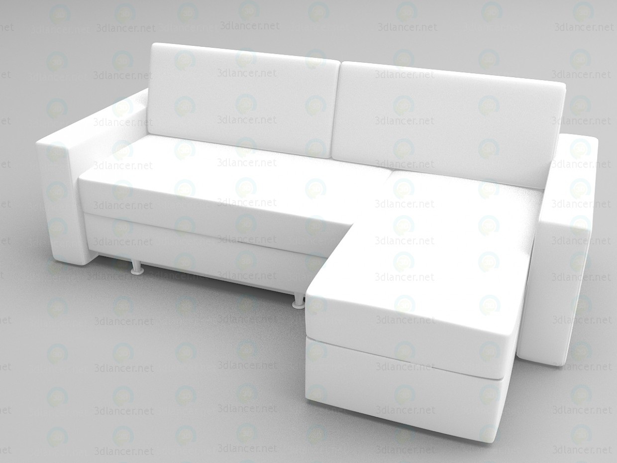 3D modeli Köşe kanepe Euro - önizleme