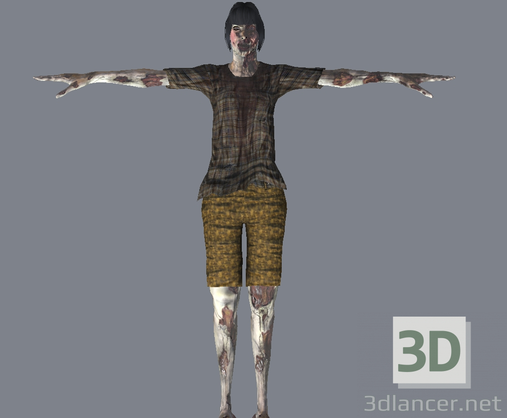 modèle 3D zombi - preview