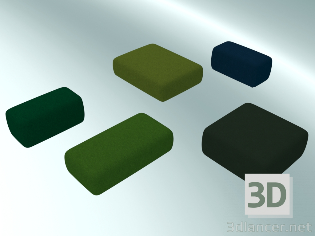 modèle 3D Poufs PLUS (éléments séparés pour s'asseoir) - preview