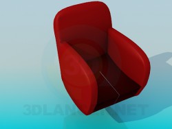 Armchair with a tapered seat