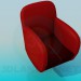 modèle 3D Fauteuil avec un siège conique - preview