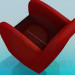 modèle 3D Fauteuil avec un siège conique - preview
