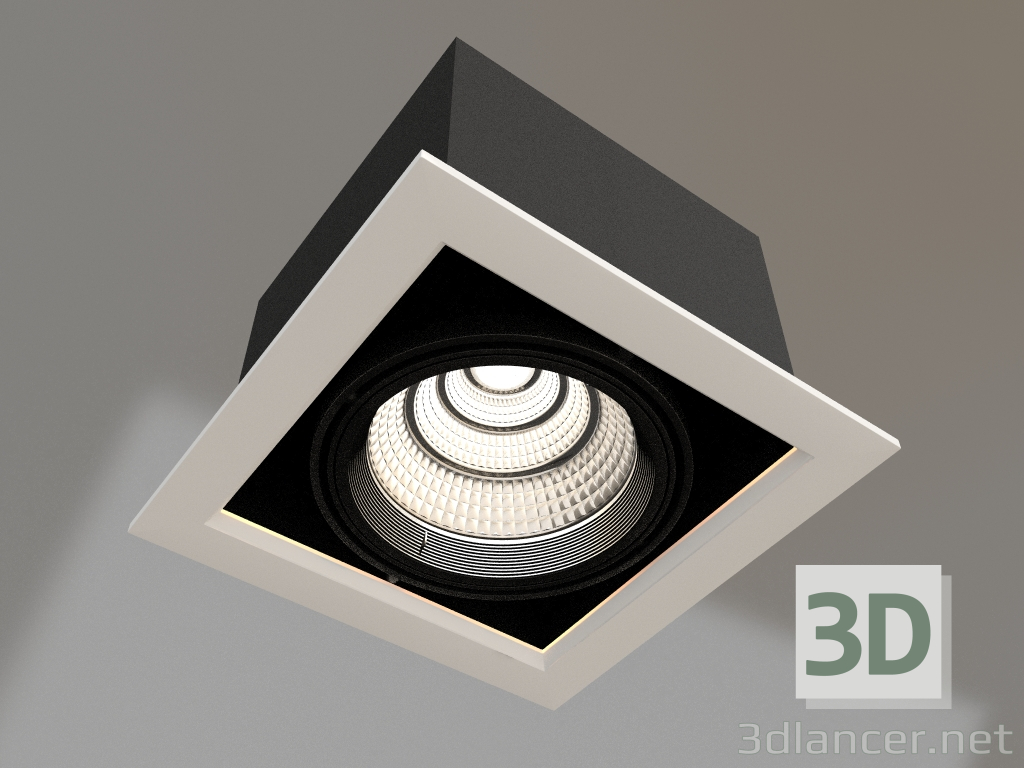 3d model Lamp CL-KARDAN-S190x190-25W Day4000 (WH-BK, 30 deg) - preview
