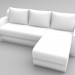 3D modeli Köşe kanepe Kansas - önizleme