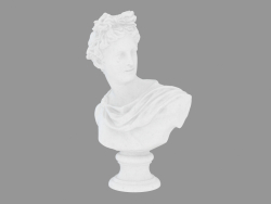Busto de mármol del Busto de Apolo Belvedere